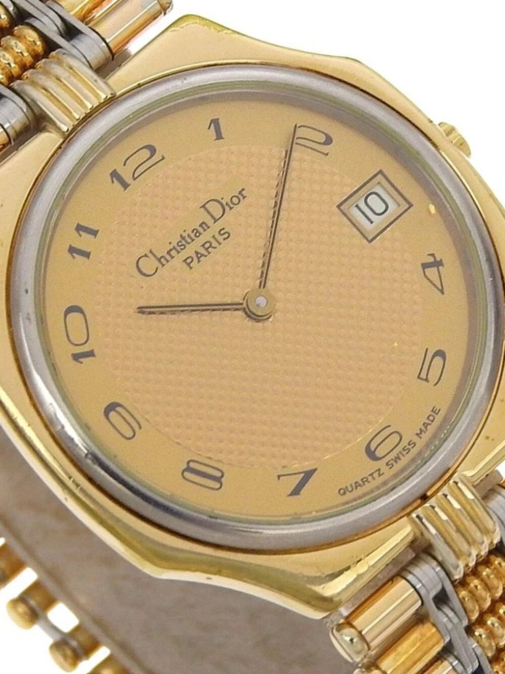 Dior Date Watches 45.15.01 goldDial Plated Gold Quartz Analog display mens - Picture 2 of 14